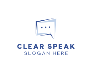 Speak - Speech Bubble Chat logo design