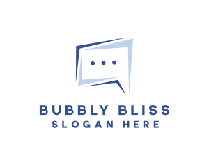 Speech Bubble Chat logo design