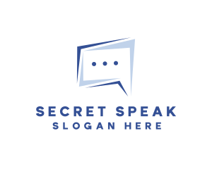 Speech Bubble Chat logo design