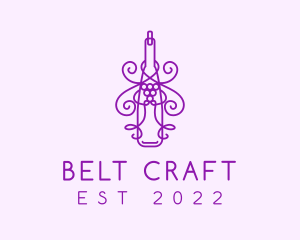 Purple Wine Grape Bottle logo design