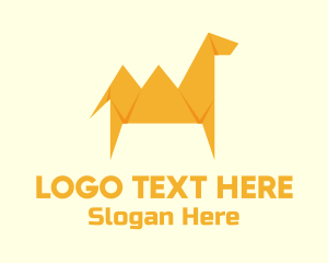 Yellow Camel Origami logo design