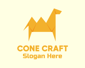 Yellow Camel Origami logo design