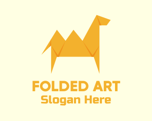 Origami - Yellow Camel Origami logo design