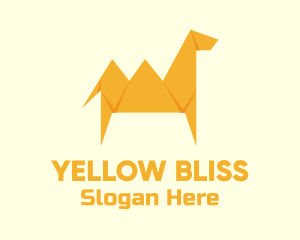 Yellow Camel Origami logo design