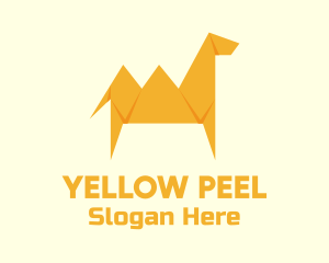 Yellow Camel Origami logo design