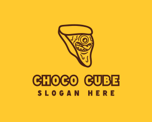 Pizza Shop - Pizza Slice Monster logo design