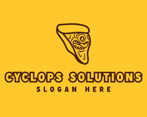 Pizza Slice Monster logo design