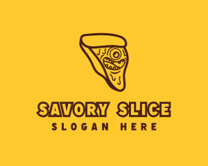 Pizza Slice Monster logo design