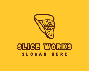 Slice - Pizza Slice Monster logo design