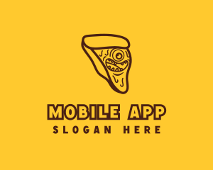 Snack - Pizza Slice Monster logo design
