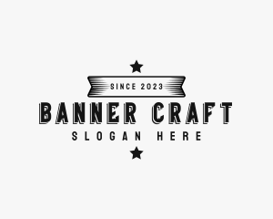 Retro Banner Business logo design