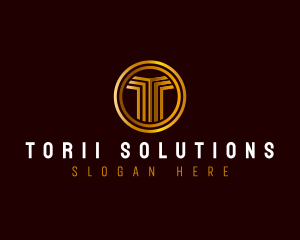 Elegant Deluxe Letter T logo design