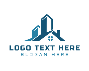 Office Space - House Building Real Estate logo design