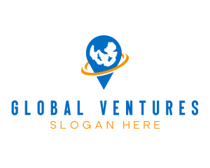 Foreign - Pin Location Globe logo design