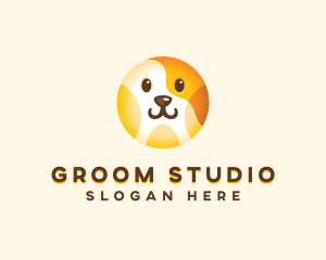 Groom - Cute Dog Veterinary logo design