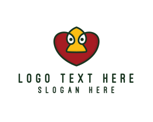 Livestock - Duck Beak Heart logo design