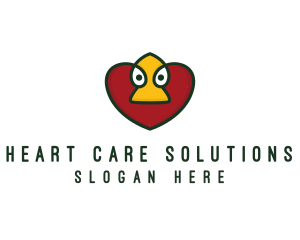 Duck Beak Heart  logo design