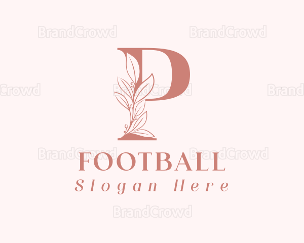 Elegant Leaves Letter P Logo