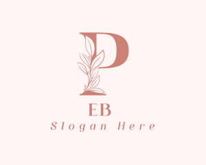 Wedding - Elegant Leaves Letter P logo design