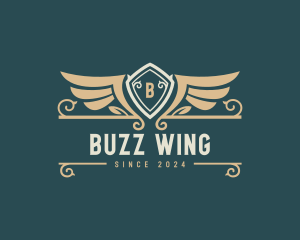 Royal Winged Shield logo design