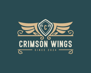 Royal Winged Shield logo design