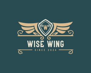 Royal Winged Shield logo design