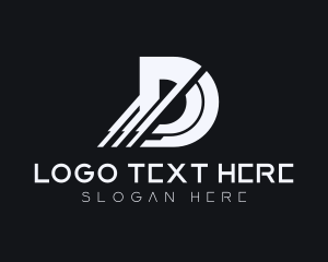 Cyberspace - Digital Technology Letter D logo design