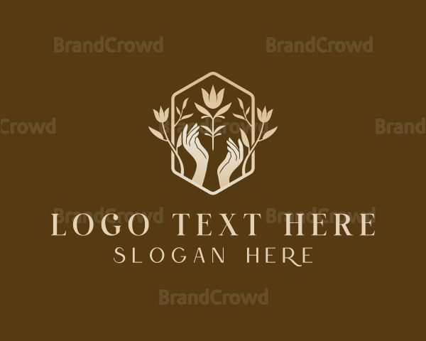 Stylish Hands Flower Logo