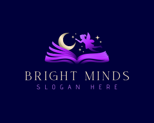 Study - Book Fairy Night logo design