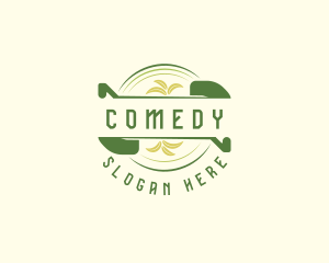 Gardening Leaf Shovel Logo