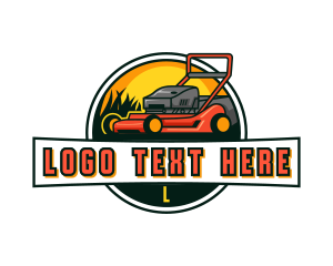 Tool - Gardening Lawn Mower logo design