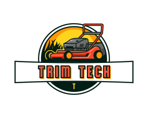 Trimmer - Gardening Lawn Mower logo design