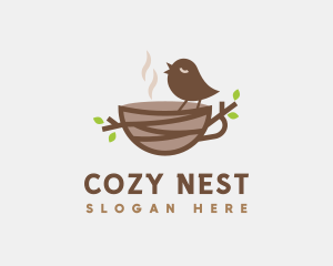 Nest - Bird Nest Cafe logo design