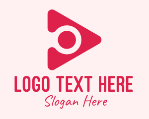 Online - Magnifying Glass Play Button logo design