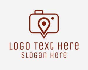 Photo Sharing - Camera GPS Location Pin logo design
