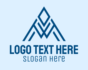 Media Agency - Blue Corporate Letter A logo design