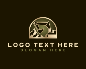 Dig - Backhoe Excavator Quarry logo design