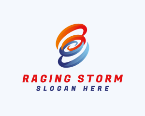 Fire Storm Whirlwind logo design