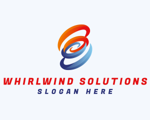 Fire Storm Whirlwind logo design