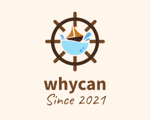 Resort - Marine Sailing Wheel logo design