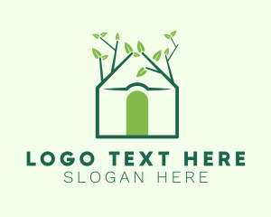 Environmental - Landscaping Leaf House logo design