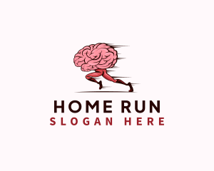 Running Brain Exercise logo design