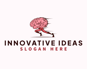 Running Brain Exercise logo design