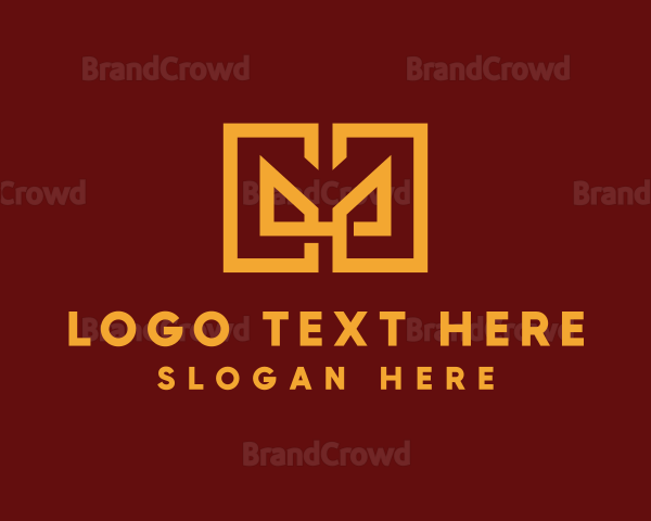 Professional Business Golden Letter M Logo