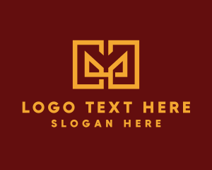 Deluxe - Professional Business Golden Letter M logo design