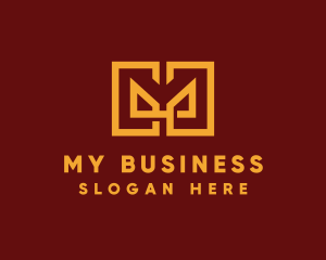Professional Business Golden Letter M logo design