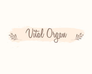 Organic Beauty Script  logo design