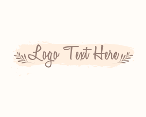 Signature - Organic Beauty Script logo design