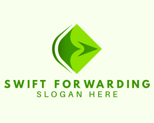 Green Forwarding Arrow logo design