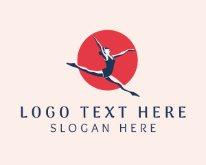 Dancing - Female Ballerina Physique logo design